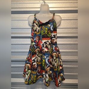 Hemet Monster Print Mini Dress